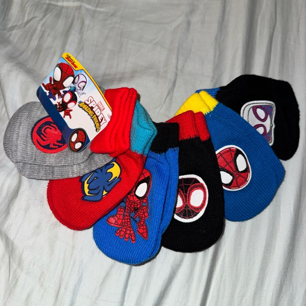 6 Pack Spiderman Boys Winter Gloves